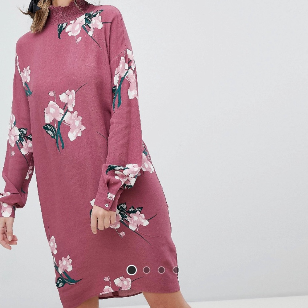 ASOS Villa High Neck Floral Dress